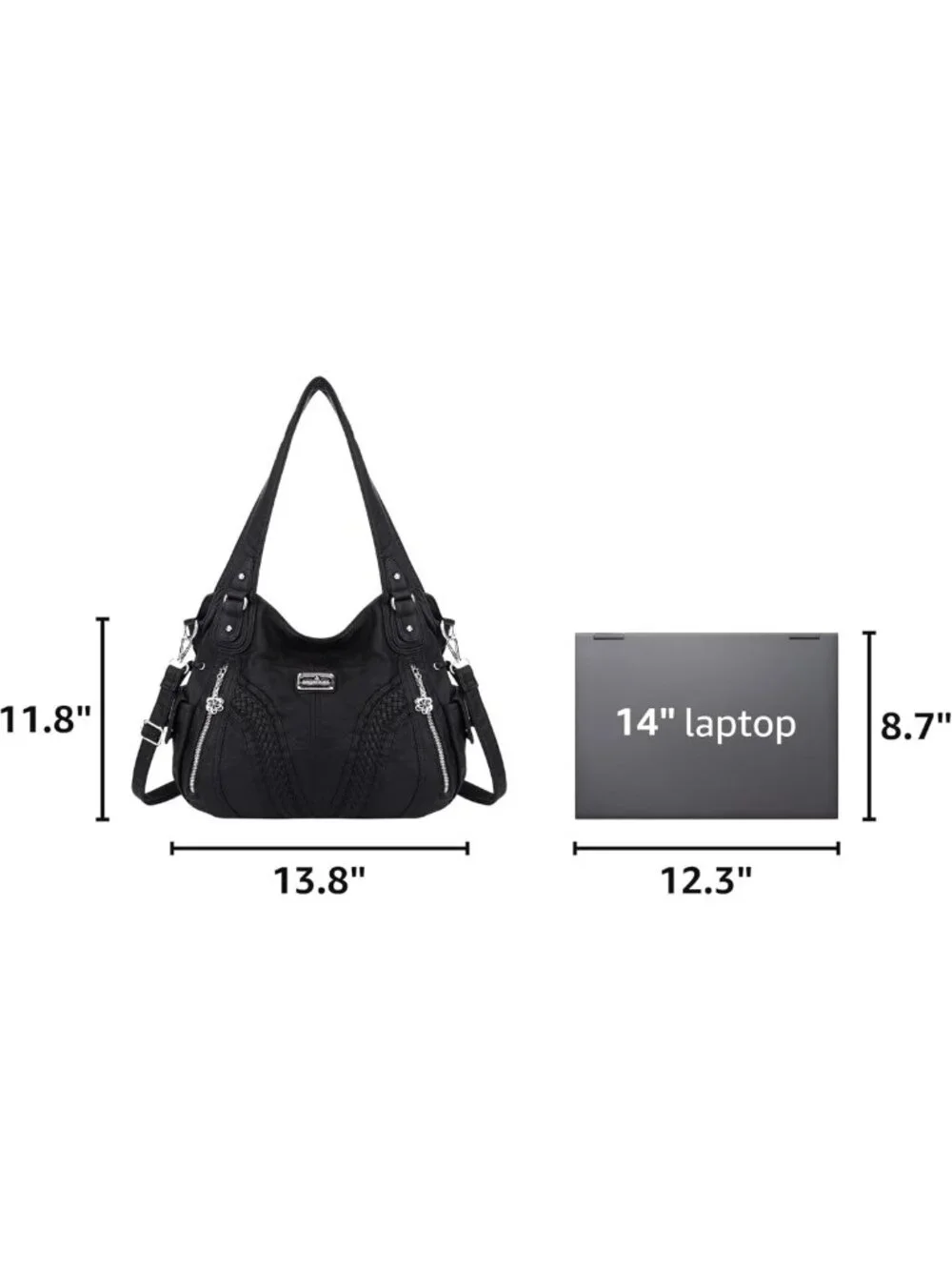 Stylish Women's Tote Bag - Fashionable Shoulder Satchel in Washed Synthetic